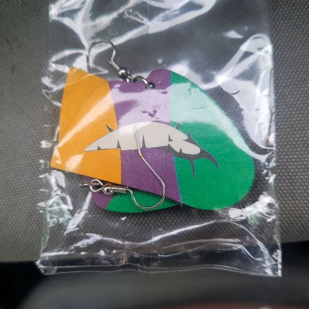 Mardi gras earrings